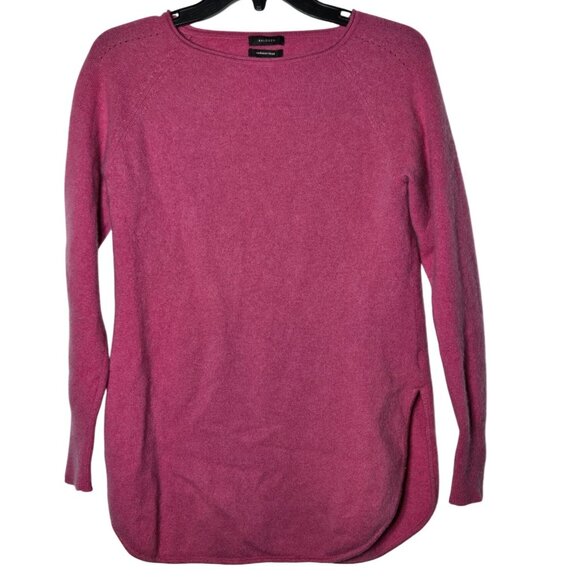 Halogen Women Pink Cashmere Wool Blend Sweater Size Small Soft Cozy Winter Fuzzy - Picture 1 of 9